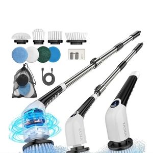Electric Spin Scrubber with Multiple Brush Heads